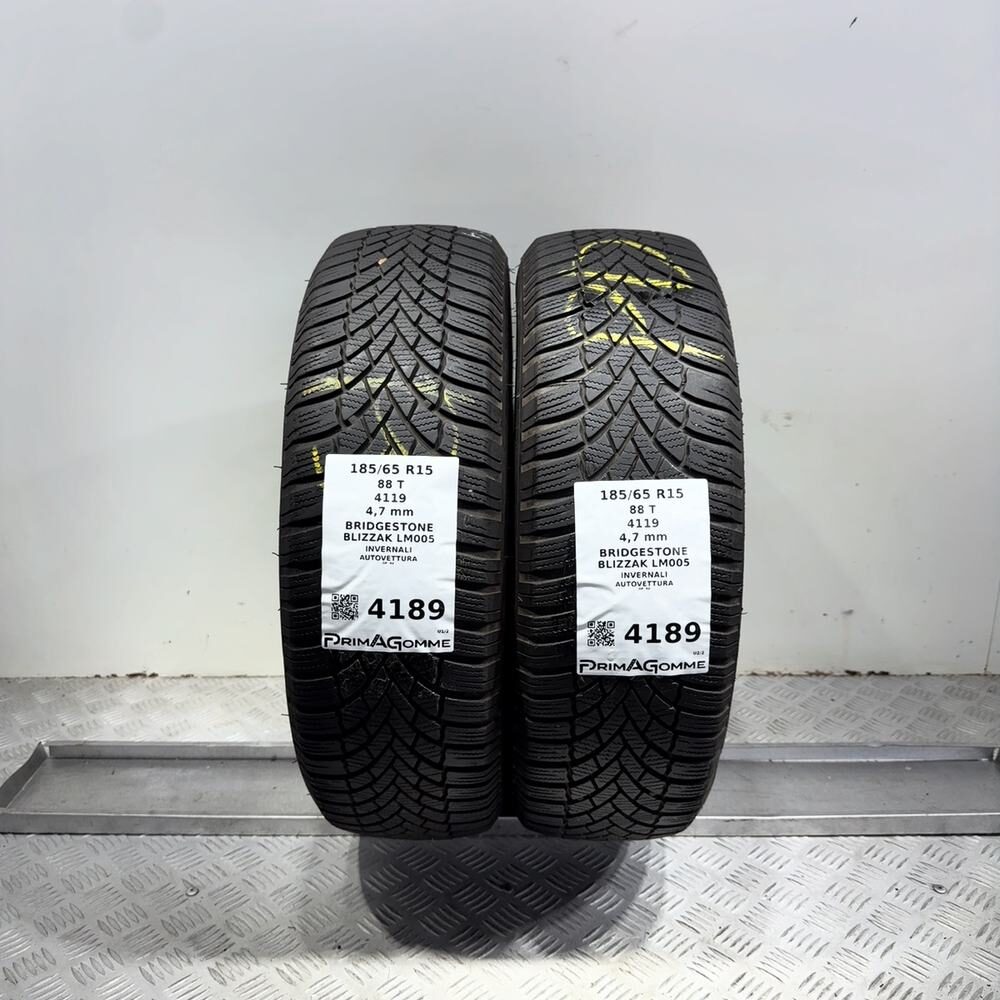 Gomme Usate 185 65 R15 88T Bridgestone Blizzak LM005 Invernali
