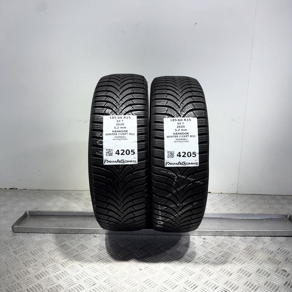 Gomme Usate 185 60 R15 84T Hankook Winter I*Cept RS2 74% Invernali