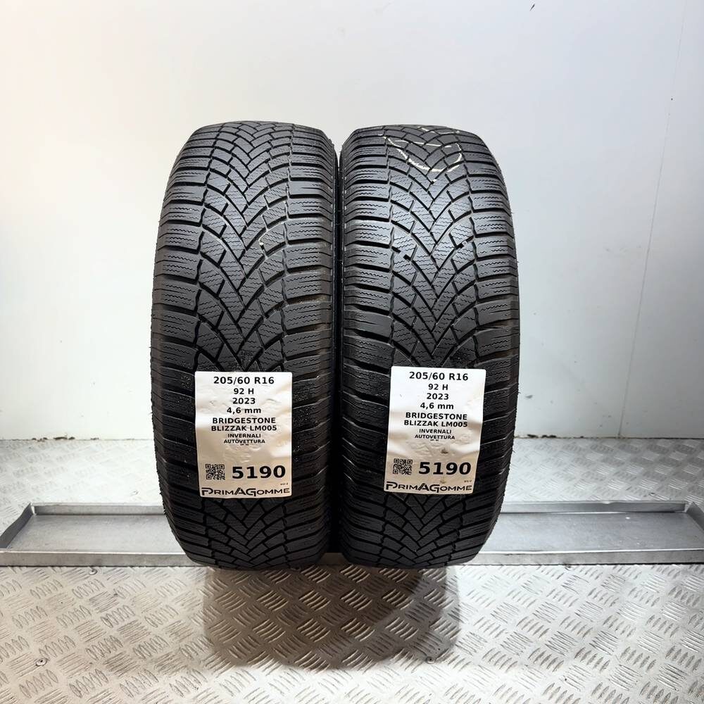 Gomme Usate 205 60 R16 92H Bridgestone Blizzak LM005 Invernali