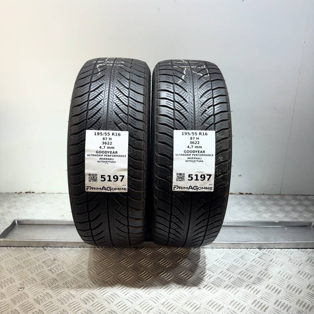 Gomme Usate 195 55 R16 87H Goodyear Ultragrip Performance Invernali