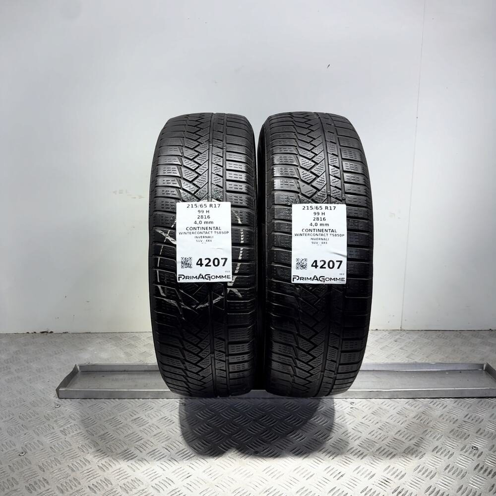 Gomme Usate 215 65 R17 99H Continental Wintercontact TS850P Invernali