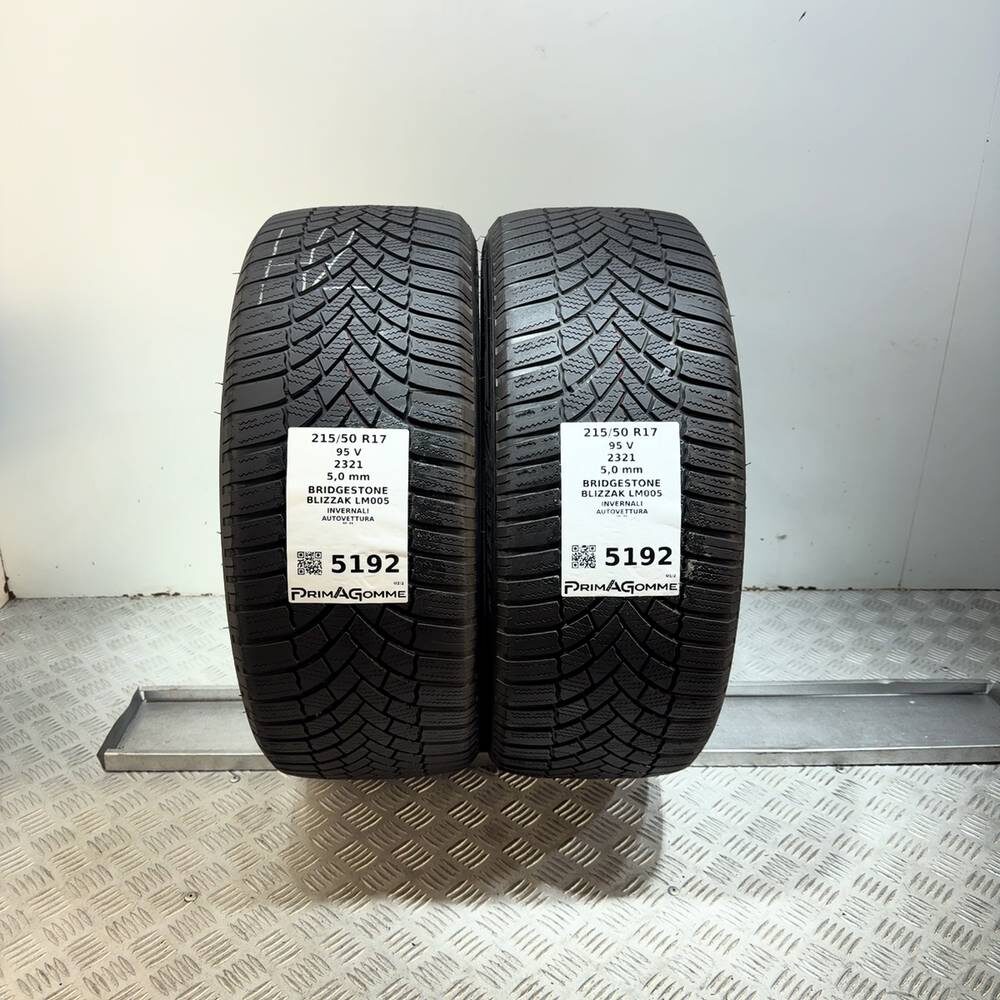 Gomme Usate 215 50 R17 95V Bridgestone Blizzak LM005 71% Invernali