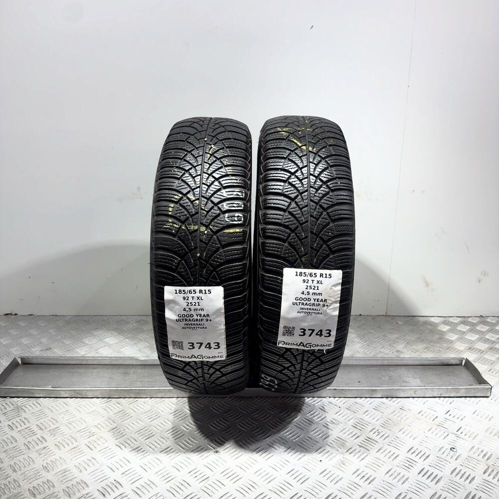 Gomme Usate 185 65 R15 92T XL GoodYear Ultragrip 9+ Invernali