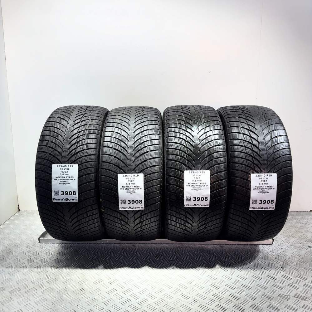 Gomme Usate 235 40 R19 96V XL Nokian Tyres WR Snowproof P 83% Invernali