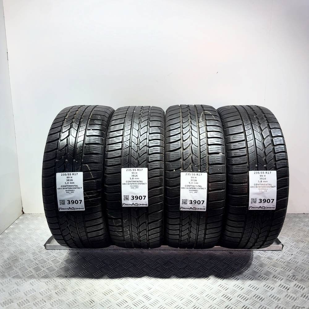 Gomme Usate 235 55 R17 99H Continental 4X4 Wintercontact 83% Invernali