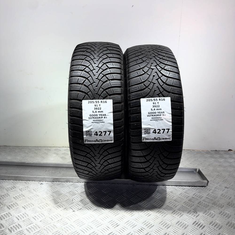 Gomme Usate 205 55 R16 91T Good Year Ultragrip 9+ 77% Invernali