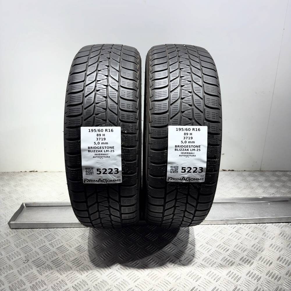 Gomme Usate 195 60 R16 89H Bridgestone Blizzak LM-25 71% Invernali