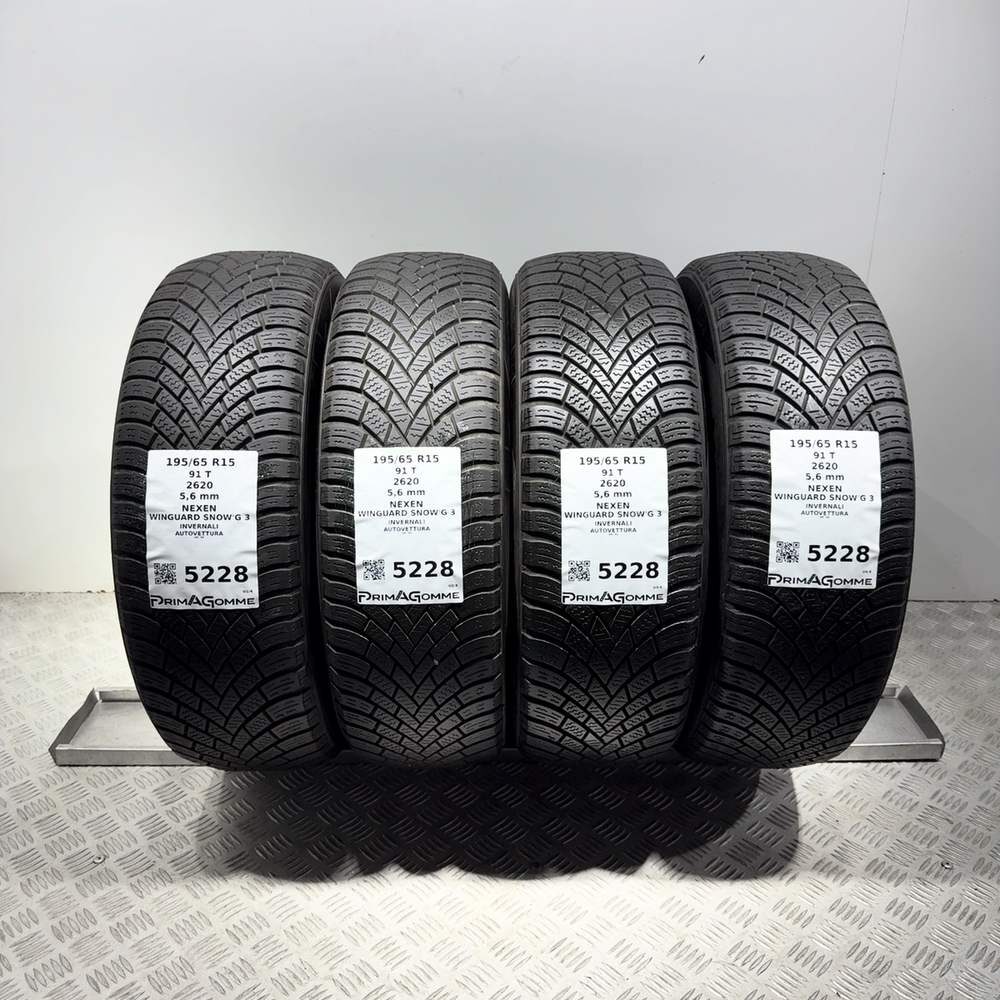 Gomme Usate 195 65 R15 91T Nexen Winguard Snow'G 3 80% Invernali