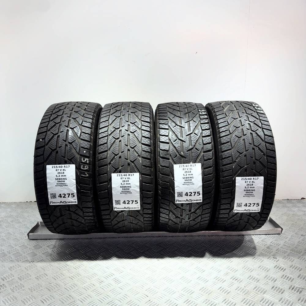 Gomme Usate 215 40 R17 87V XL Sebring Snow 74% Invernali