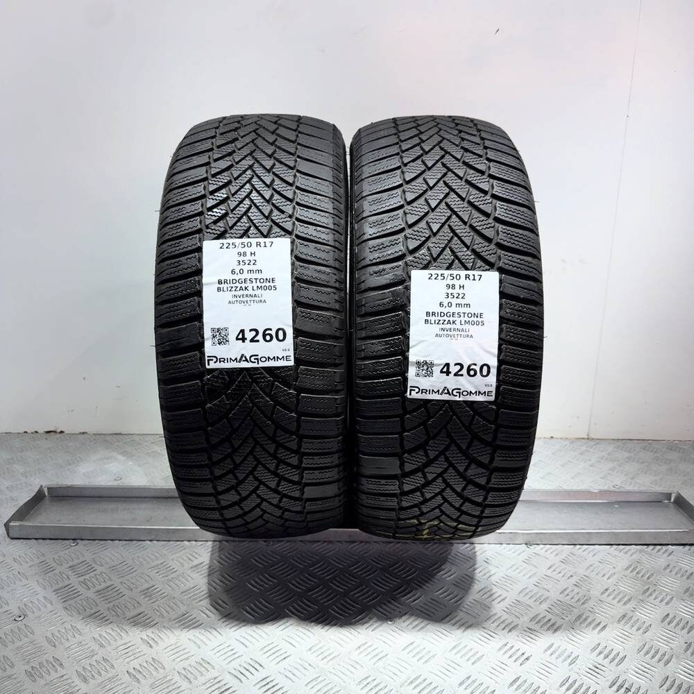 Gomme Usate 225 50 R17 98H Bridgestone Blizzak LM005 86% Invernali