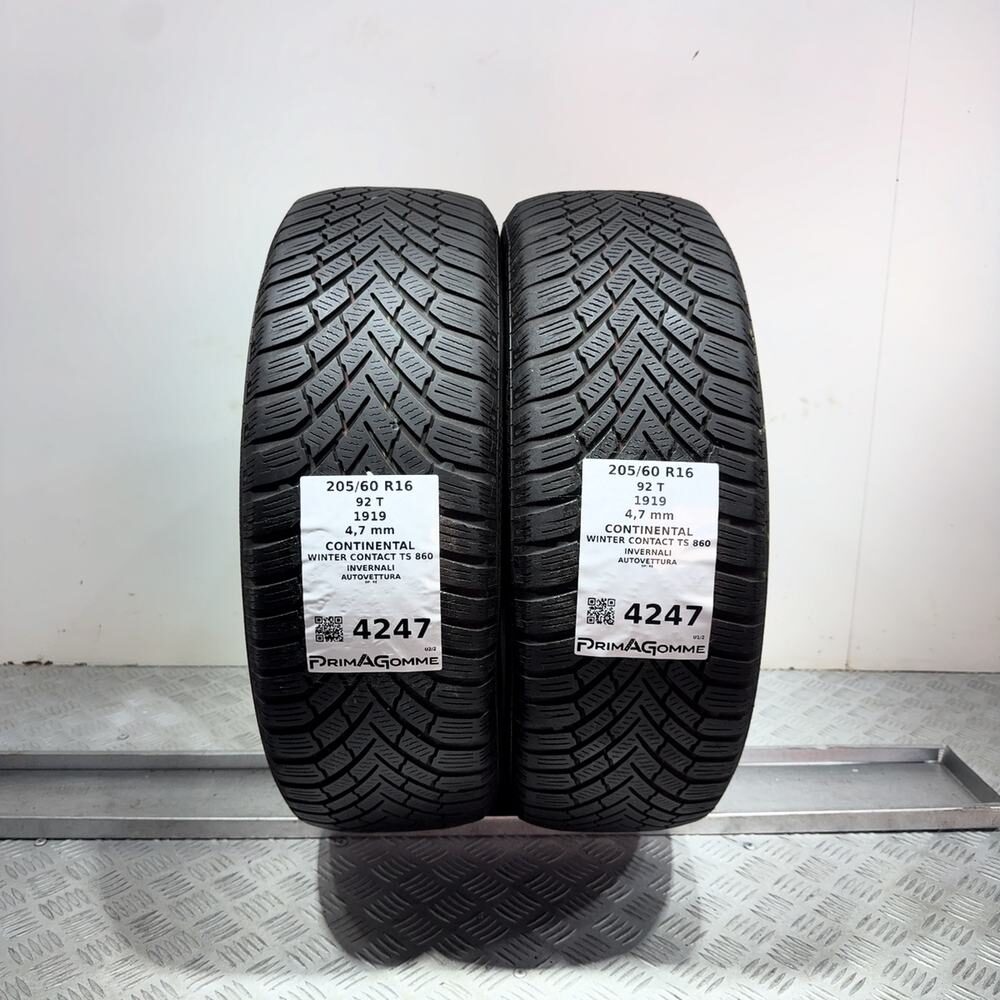 Gomme Usate 205 60 R16 92T Continental Winter Contact TS 860 Invernali