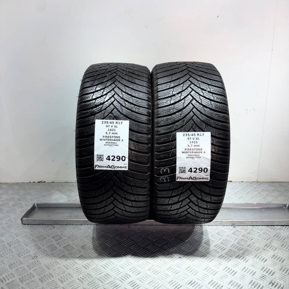 Gomme Usate 235 45 R17 97V XL Firestone Winterhawk 4 81% Invernali