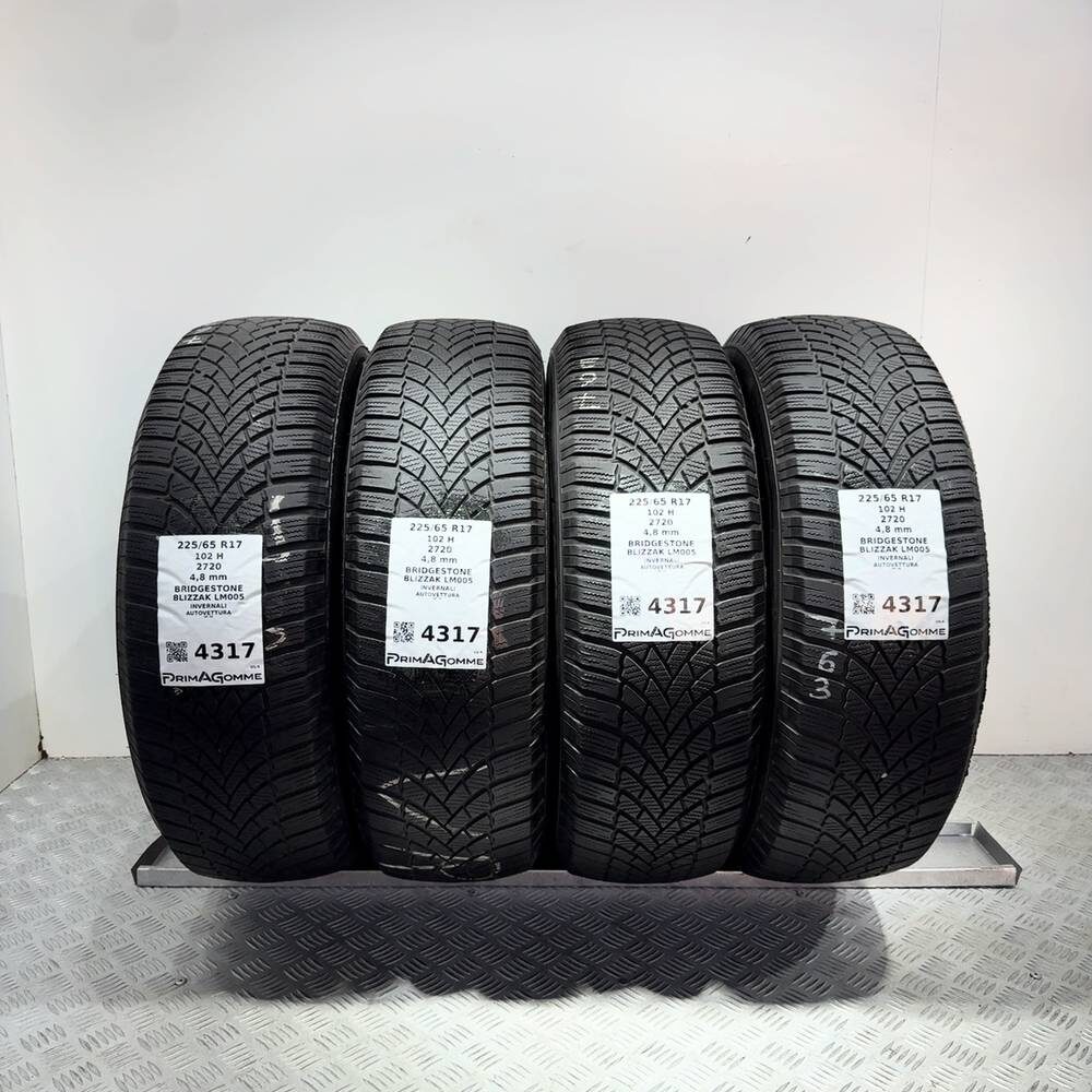 Gomme Usate 225 65 R17 102H Bridgestone Blizzak LM005 Invernali