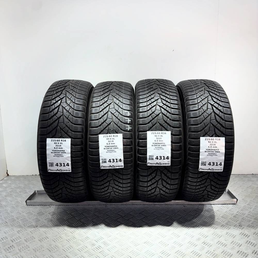 Gomme Usate 215 60 R16 99H XL Yokohama W.Drive V905 86% Invernali