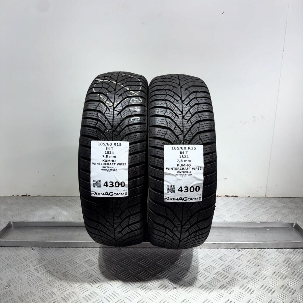 Gomme Usate 185 60 R15 84T Kumho Wintercraft WP52 98% Invernali