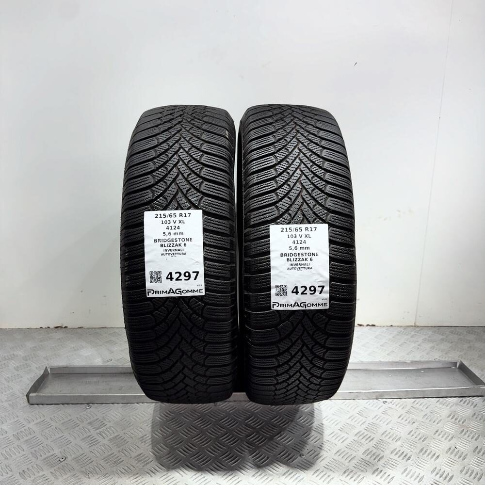 Gomme Usate 215 65 R17 103V Bridgestone XL Blizzak 6 80% Invernali
