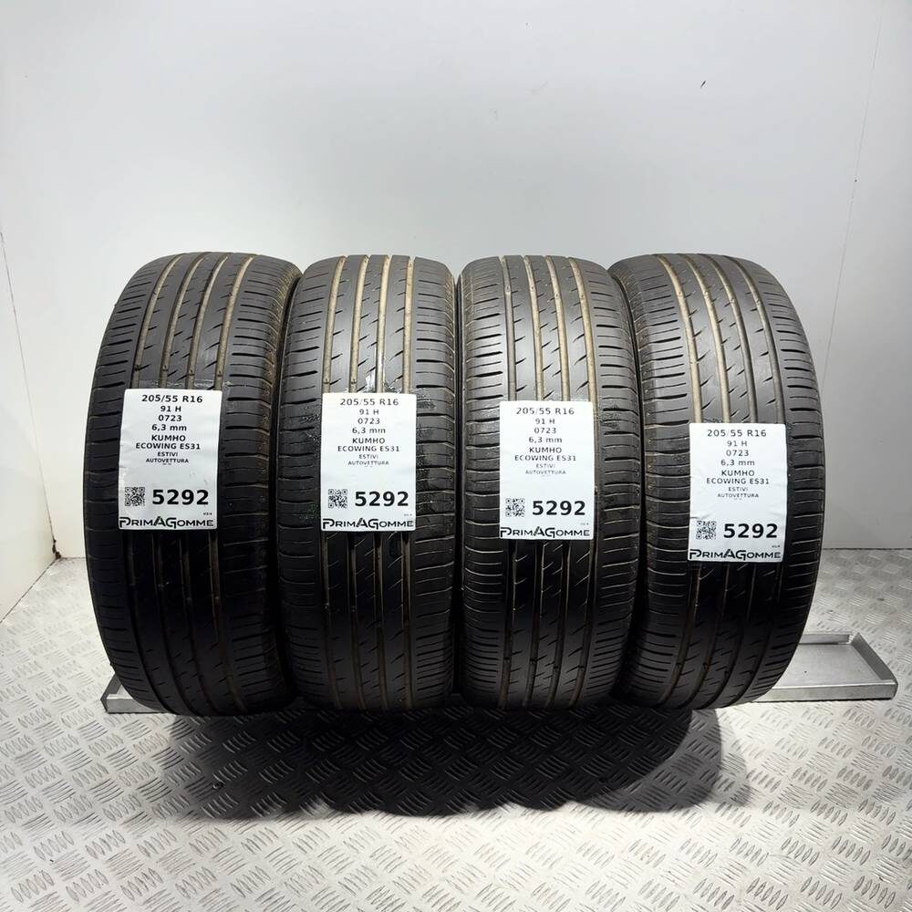 Gomme Usate 205 55 R16 91H Kumho Ecowing ES31 90% Estive