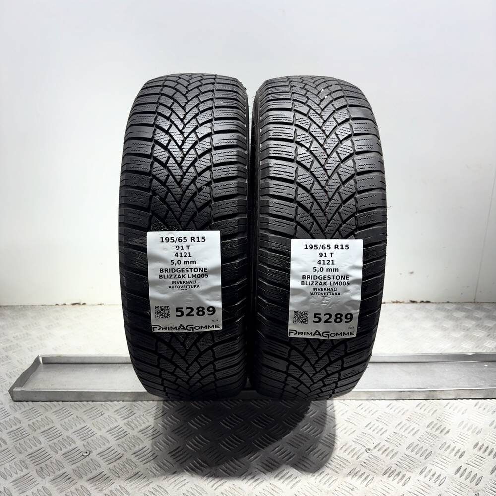 Gomme Usate 195 65 R15 91T Bridgestone Blizzak LM005 71% Invernali