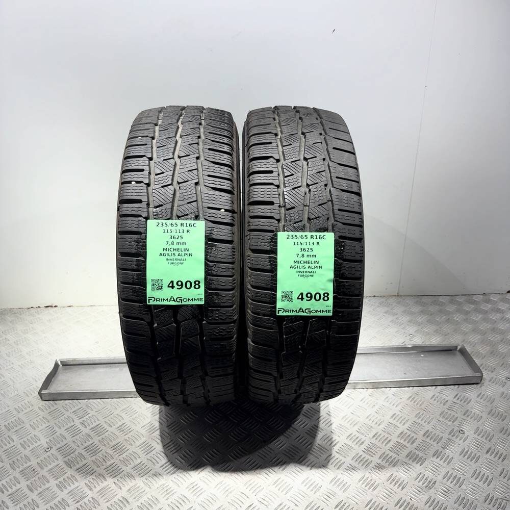Gomme Usate 235 65 R16C 115/113R Michelin Agilis Alpin 98% Invernali