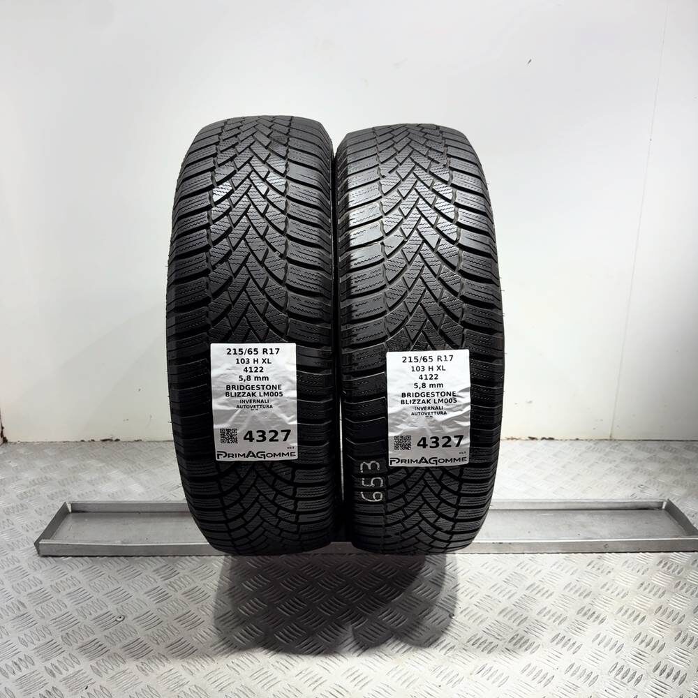 Gomme Usate 215 65 R17 103H XL Bridgestone Blizzak LM005 83% Invernali