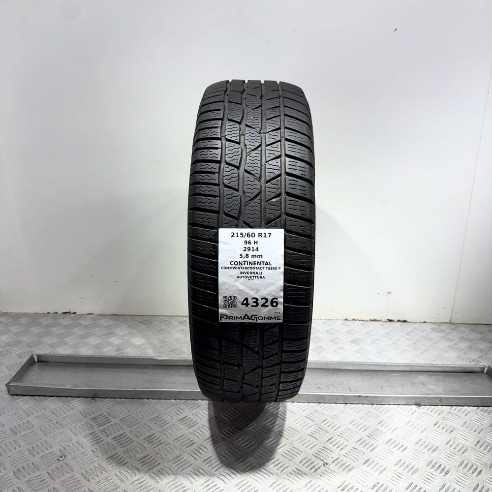 Gomma Usata 215 60 R17 96H Continental Contiwintercontact TS830 P 83% Invernale