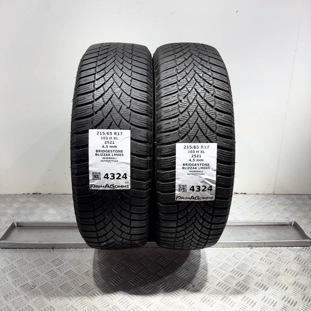 Gomme Usate 215 65 R17 103H XL Bridgestone Blizzak LM005 Invernali