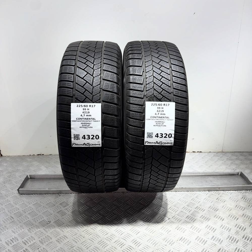 Gomme Usate 225 60 R17 99H Continental Contiwintercontact RunFlat Invernali