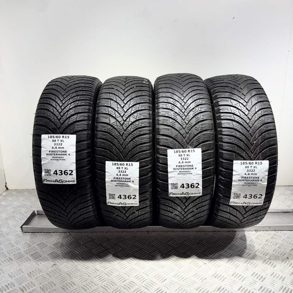 Gomme Usate 185 60 R15 88T XL Firestone Winterhawk 4 Invernali