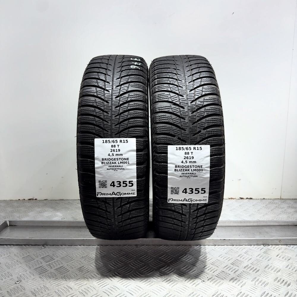 Gomme Usate 185 65 R15 88T Bridgestone Blizzak LM001 Invernali