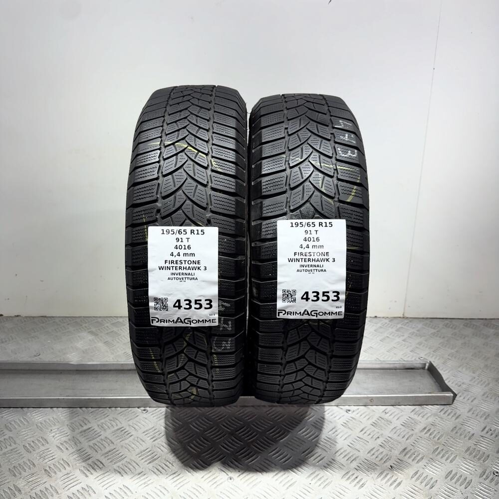Gomme Usate 195 65 R15 91T Firestone Winterhawk 3 Invernali