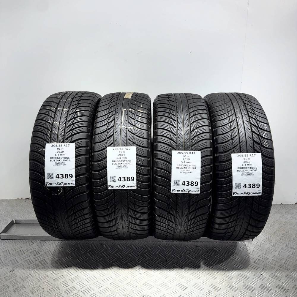 Gomme Usate 205 55 R17 91H Bridgestone Blizzak LM001 77% Invernali