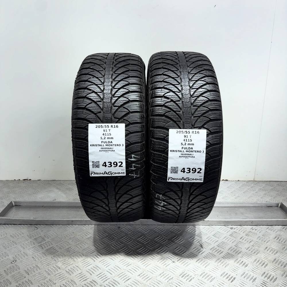 Gomme Usate 205 55 R16 91T Fulda Kristall Montero 3 74% Invernali