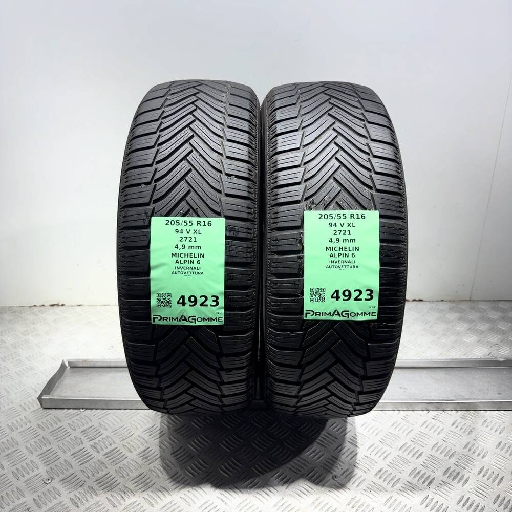 Gomme Usate 205 55 R16 94V XL Michelin Alpin 6 Invernali