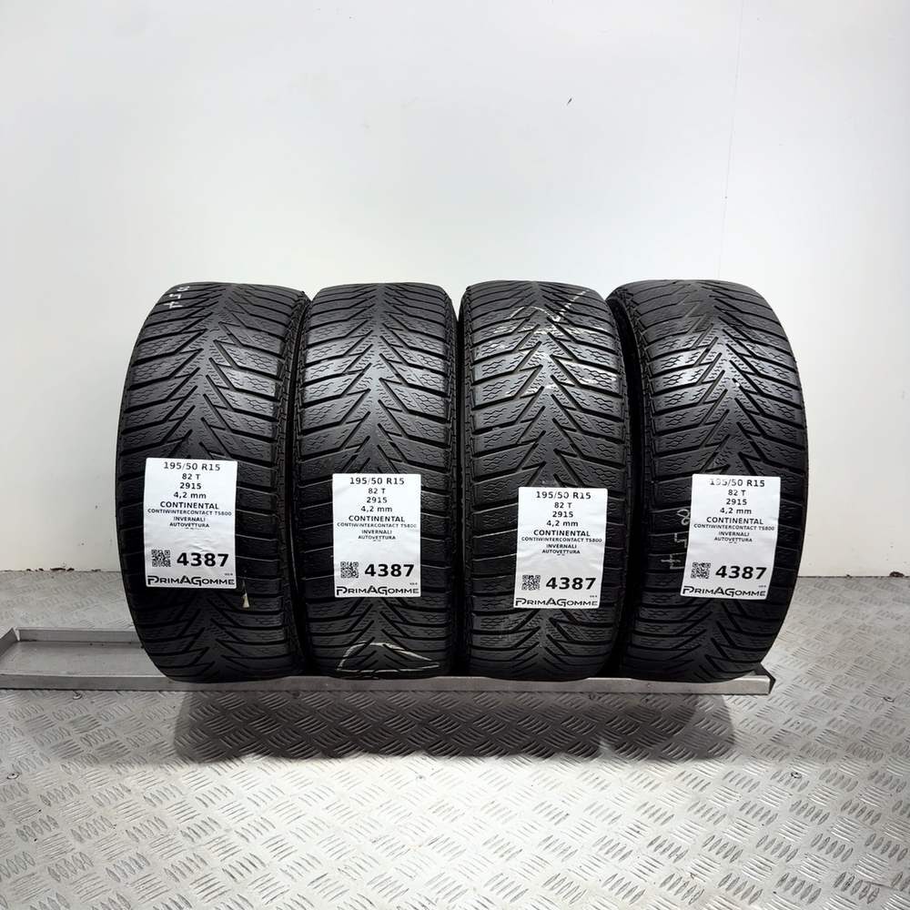 Gomme Usate 195 50 R15 82T Continental Contiwintercontact TS800 Invernali