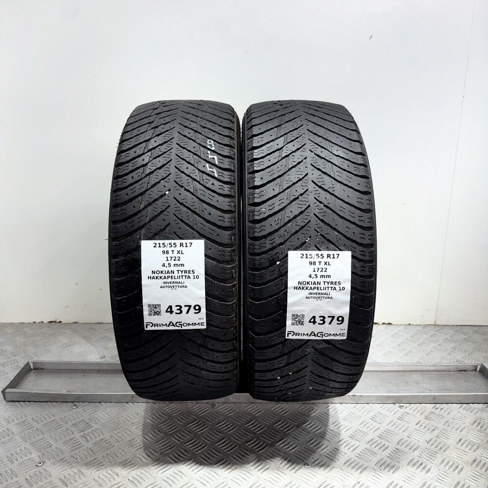 Gomme Usate 215 55 R17 98T XL Nokian Tyres Hakkapeliitta 10 Invernali
