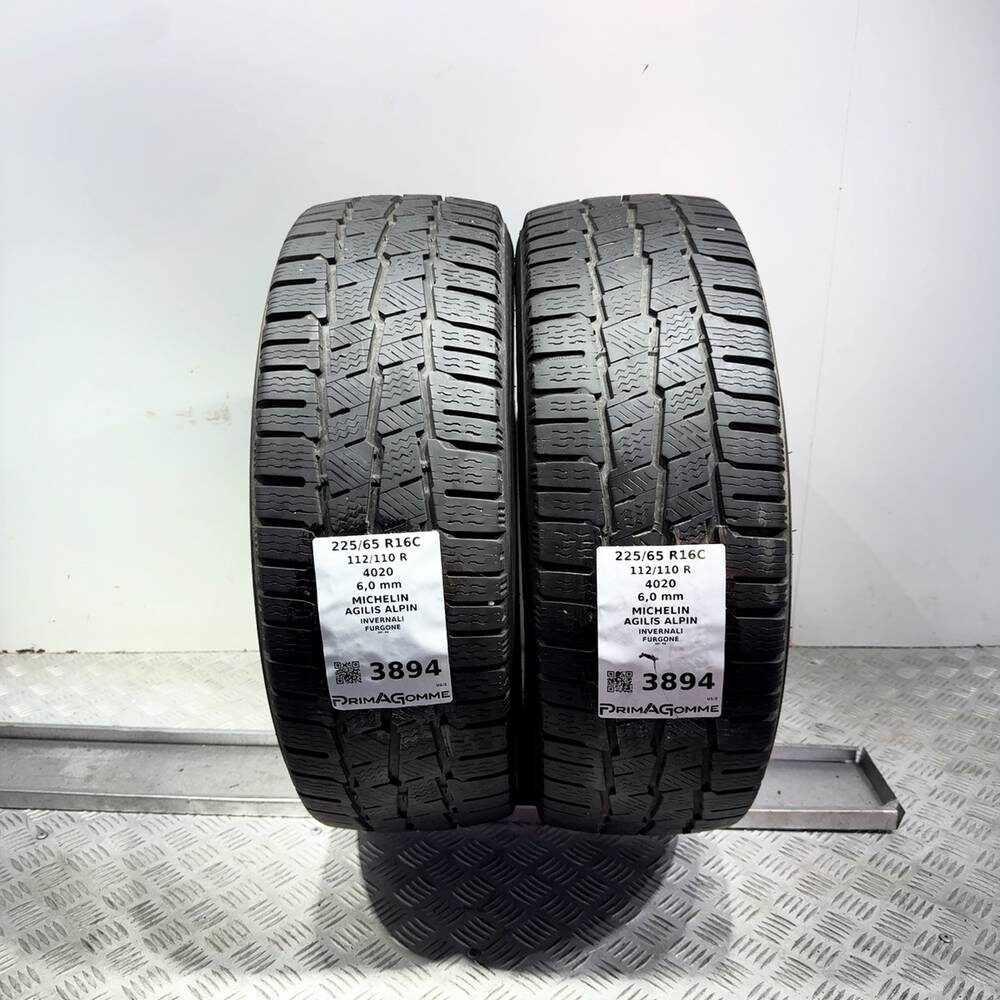 Gomme Usate 225 65 R16C 112/110R Michelin Agilis Alpin 86% Invernali