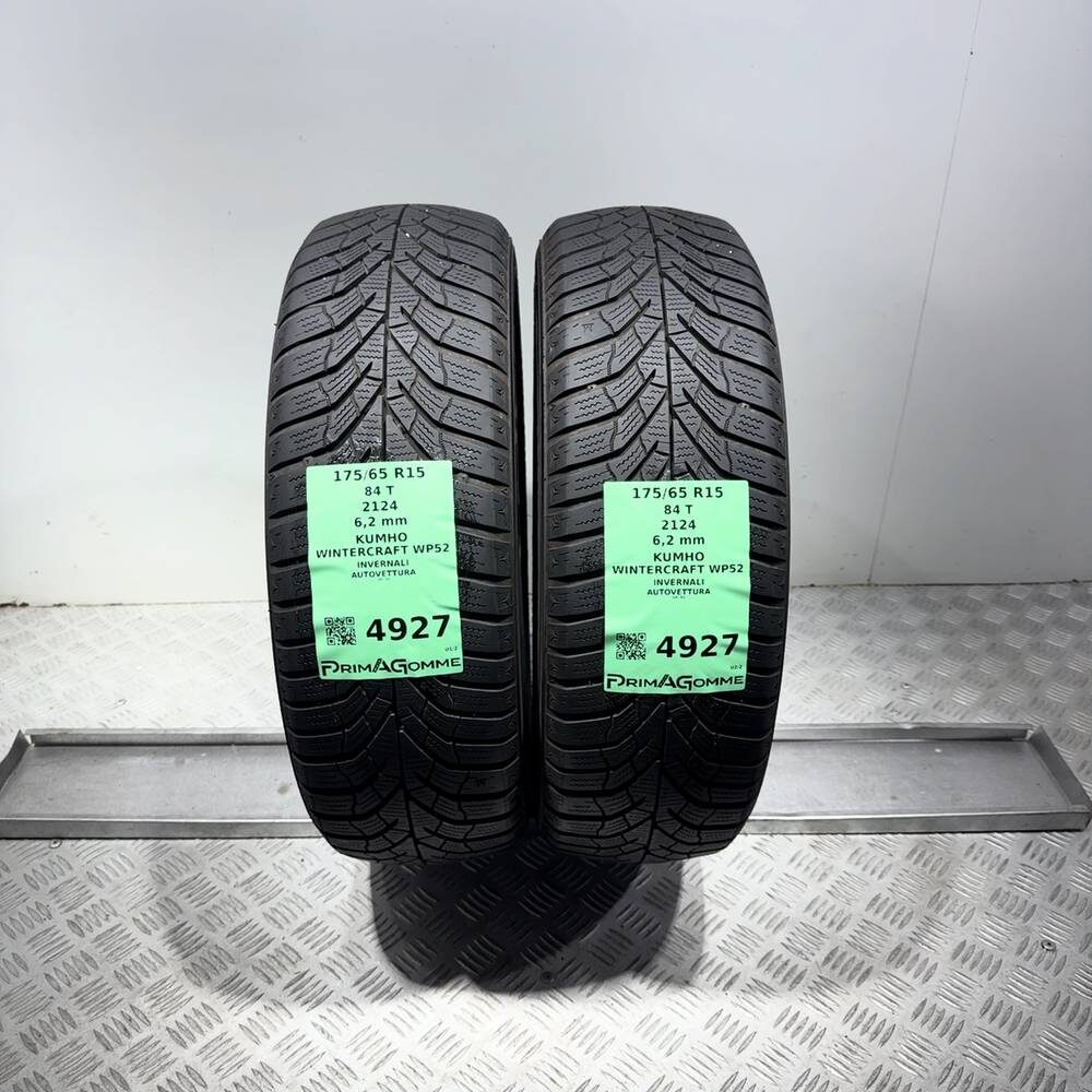 Gomme Usate 175 65 R15 84T Kumho Wintercraft WP52 89% Invernali