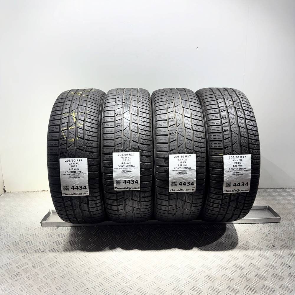 Gomme Usate 205 50 R17 93H XL Continental Contiwintercontact TS830P Invernali