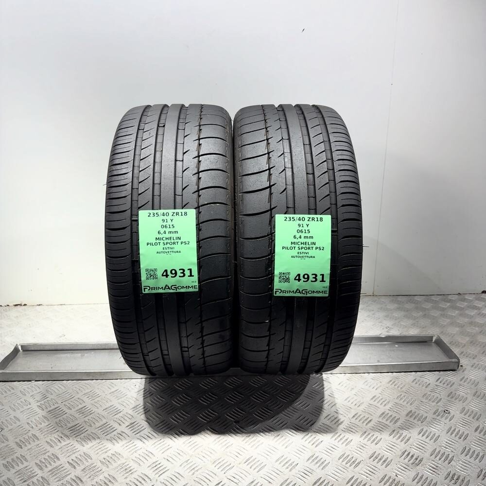 Gomme Usate 235 40 ZR18 91Y Michelin Pilot Sport PS2 91% Estive