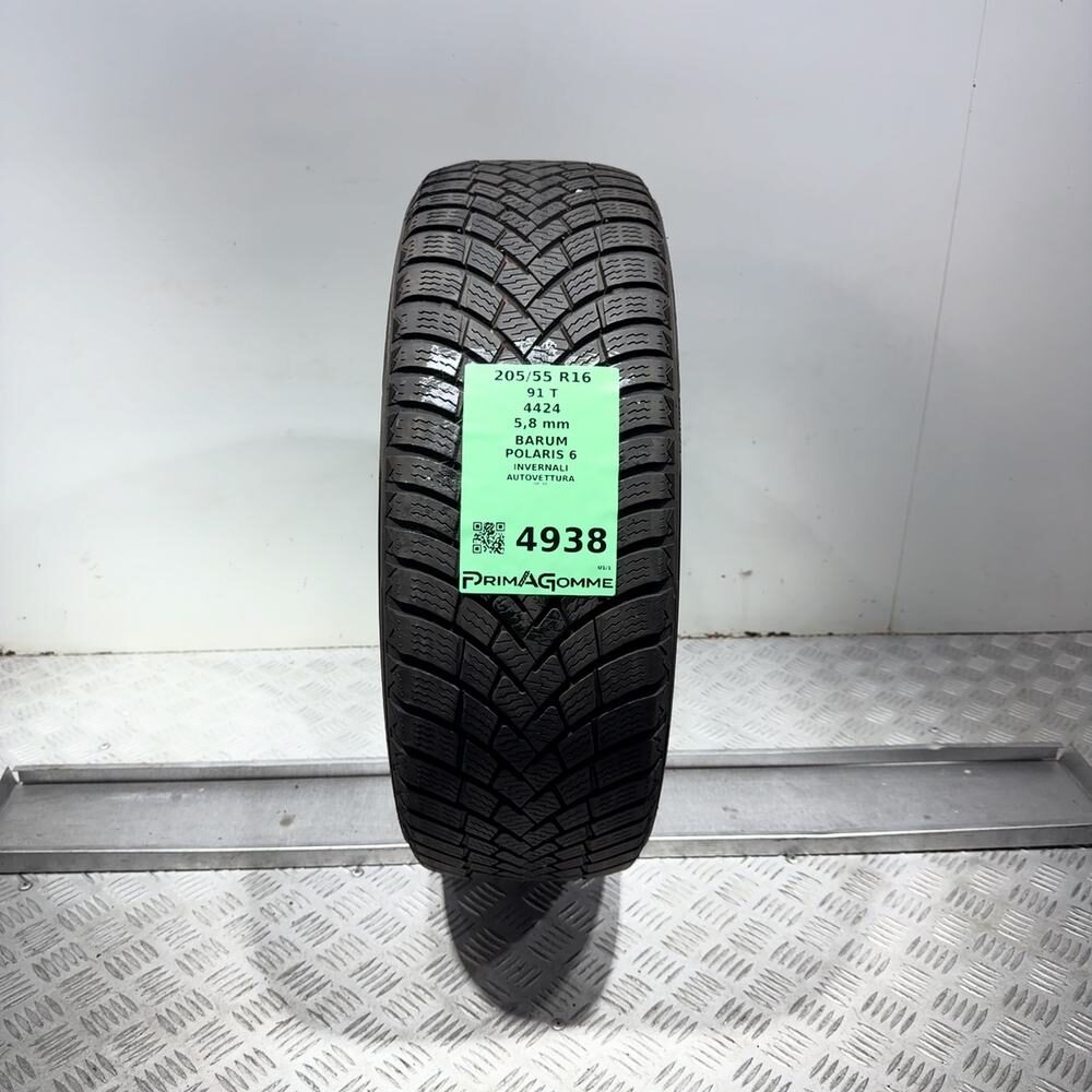 Gomma Usata 205 55 R16 91T Barum Polaris 6 83% Invernale