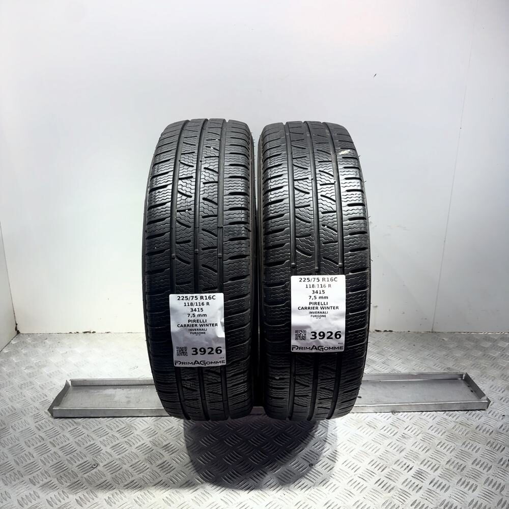Gomme Usate 225 75 R16C 118/116R Pirelli Carrier Winter 98% Invernali