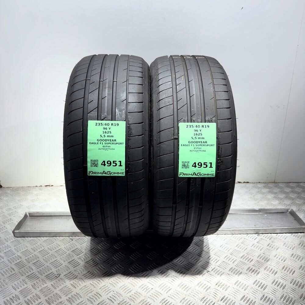 Gomme Usate 235 40 R19 96Y Goodyear Eagle F1 Supersport 79% Estive