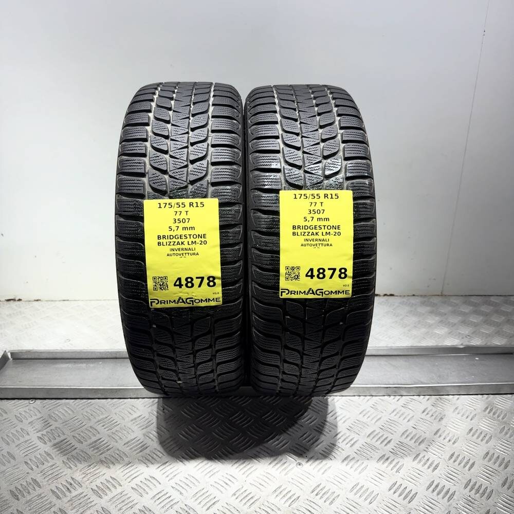 Gomme Usate 175 55 R15 77T Bridgestone Blizzak LM-20 81% Invernali