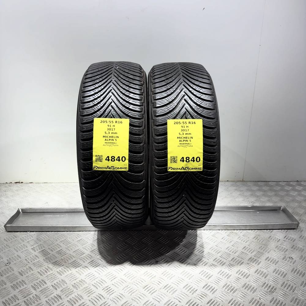 Gomme Usate 205 55 R16 91H Michelin Alpin 5 76% Invernali