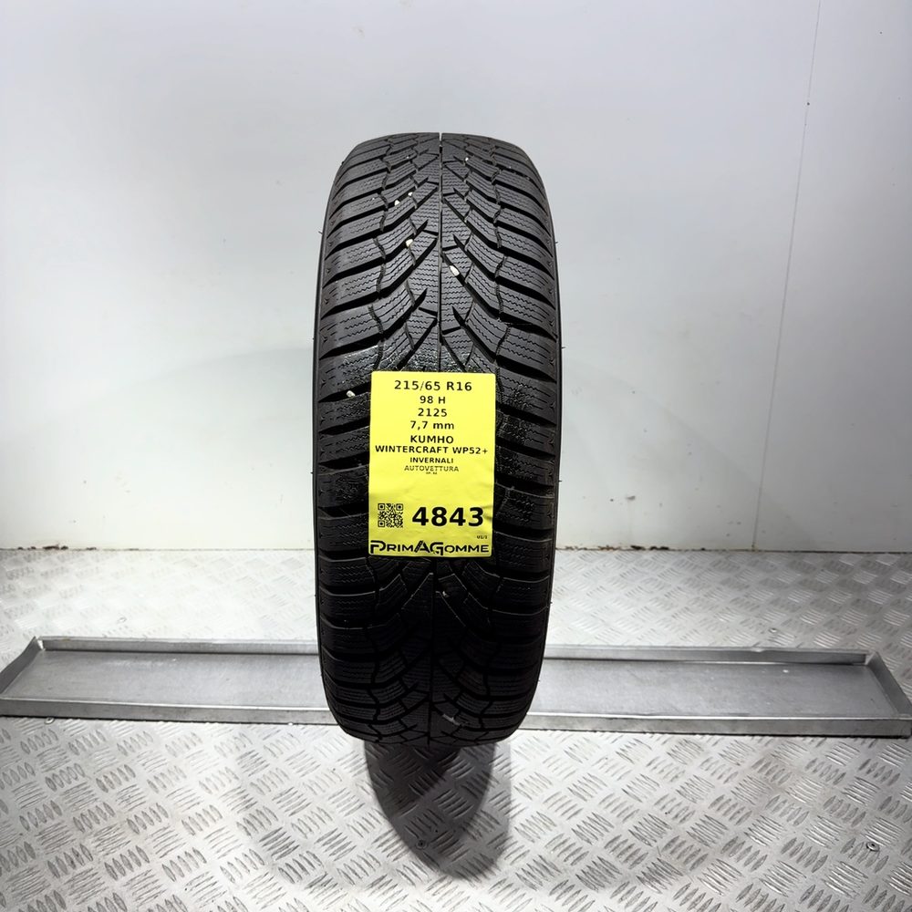 Gomma Usata 215 65 R16 98H Kumho Wintercraft WP52+ 98% Invernale