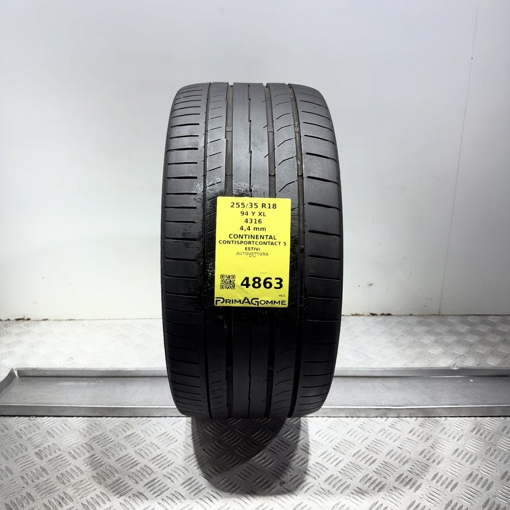 Gomma Usata 255 35 R18 94Y XL Continental Contisportcontact 5 Estivo