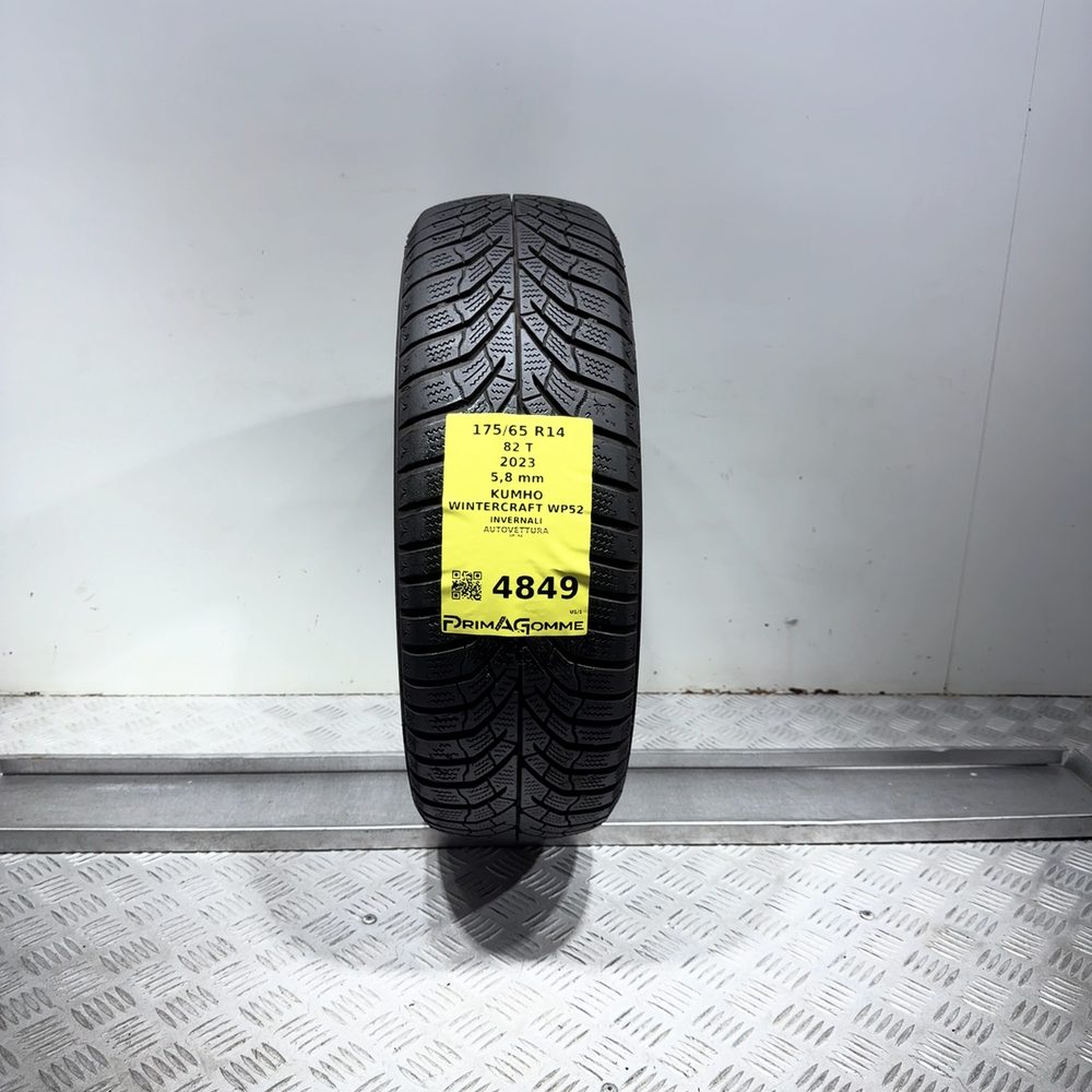 Gomma Usata 175 65 R14 82T Kumho Wintercraft WP52 83% Invernale