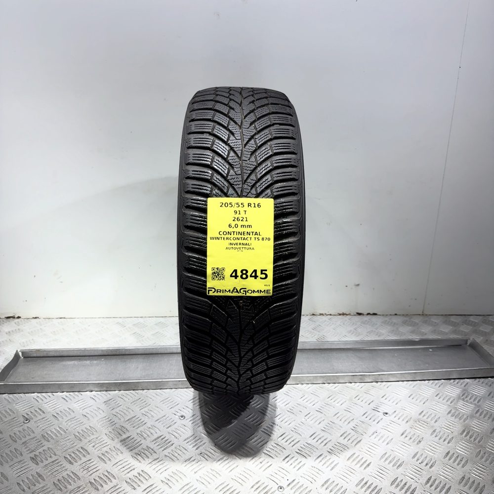 Gomma Usata 205 55 R16 91T Continental Wintercontact TS 870 86% Invernale