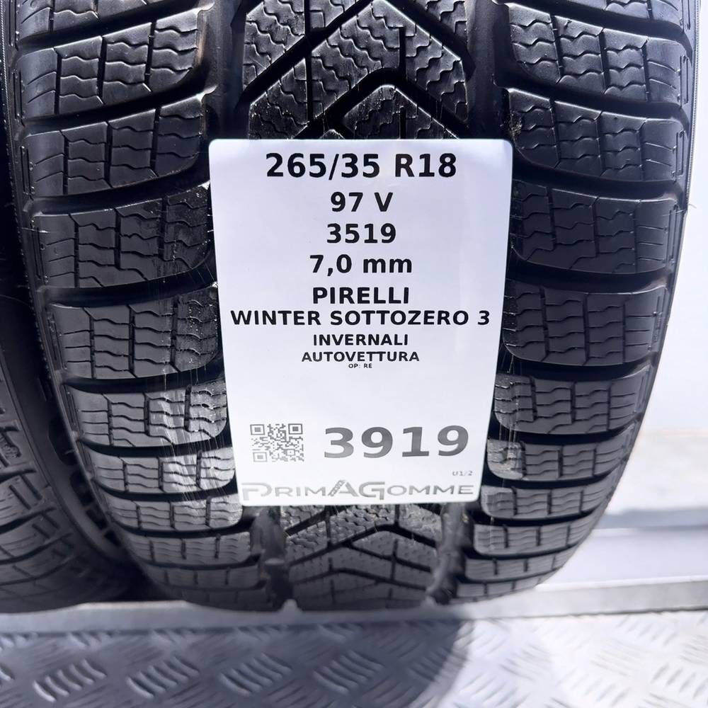 Gomme Usate 265 35 R18 97V Pirelli Winter Sottozero 3 98% Invernali - immagine 3