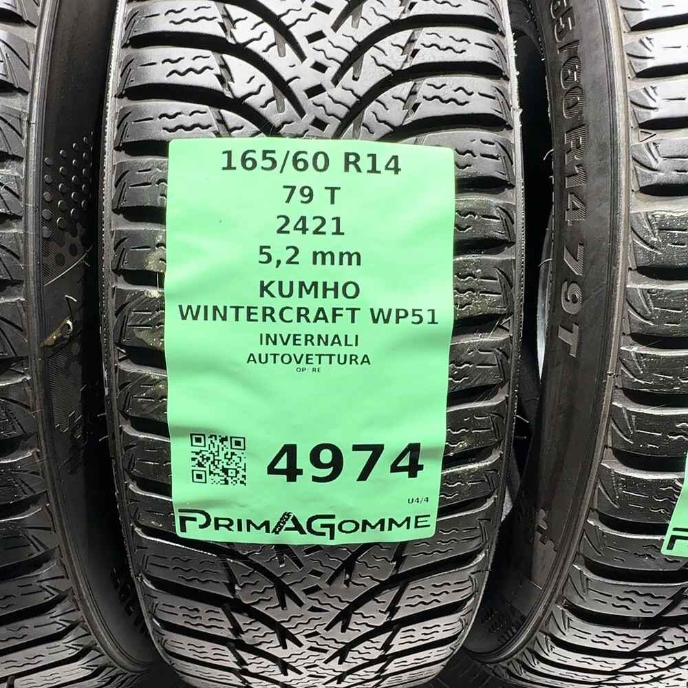 Gomme Usate 165 60 R14 79T Kumho Wintercraft WP51 74% Invernali - immagine 3